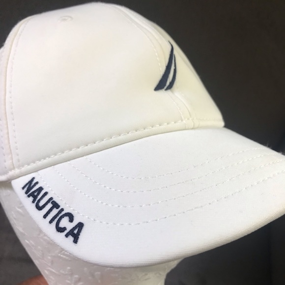 white nautica hat